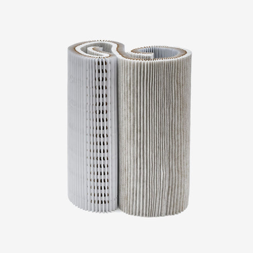 Filtr kartonowy (harmonijkowy) powlekany biały z włókniną filtracyjną